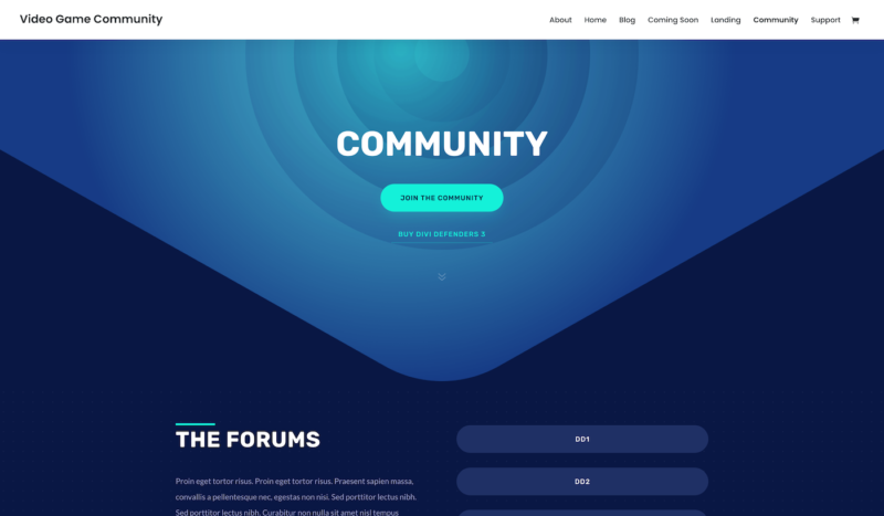 Divi community template