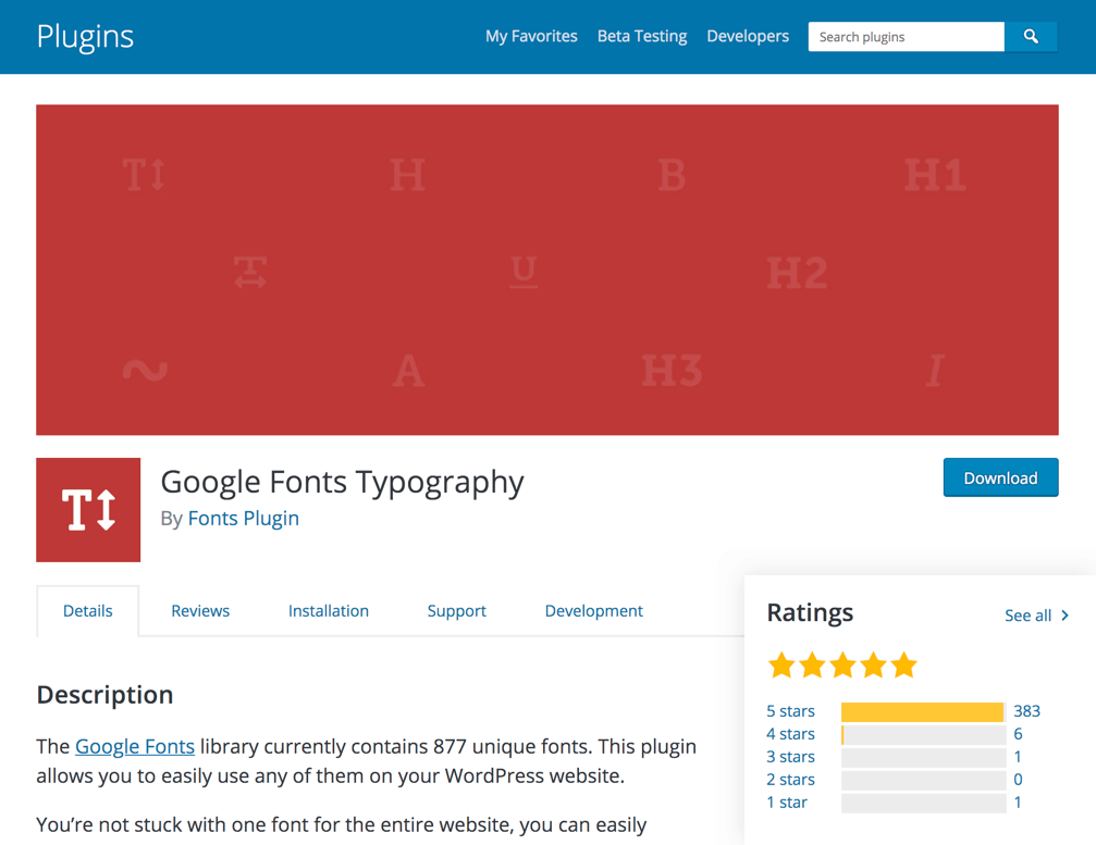 Google Fonts Typography