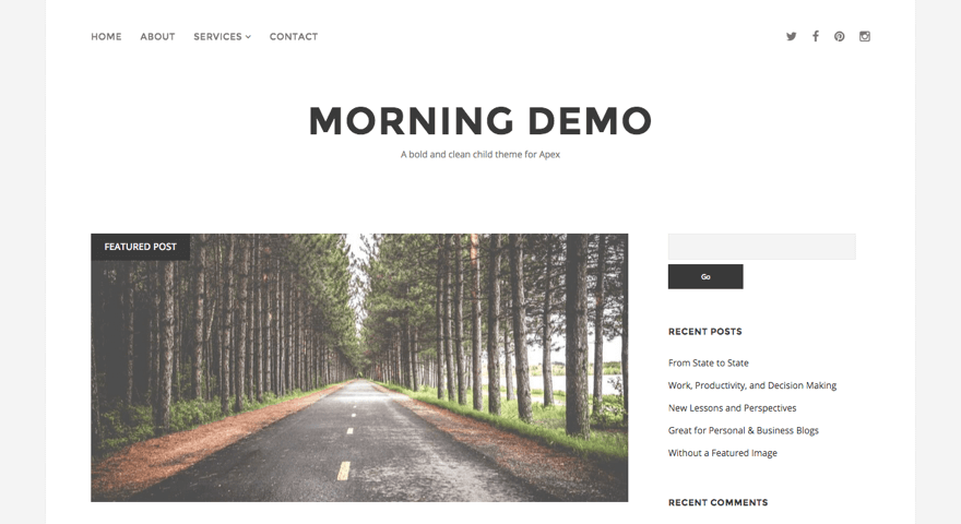 Morning WordPress theme