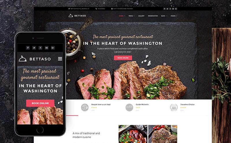 Bettaso Cafe & Restaurant WordPress Theme