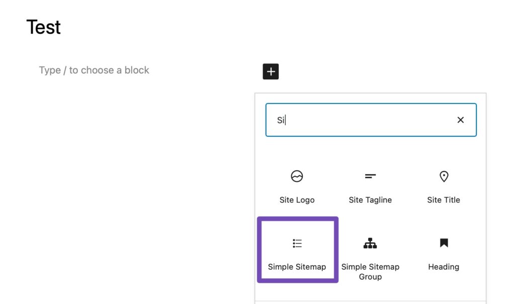 Sitemap Block