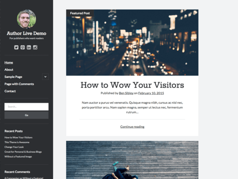 Author WordPress theme