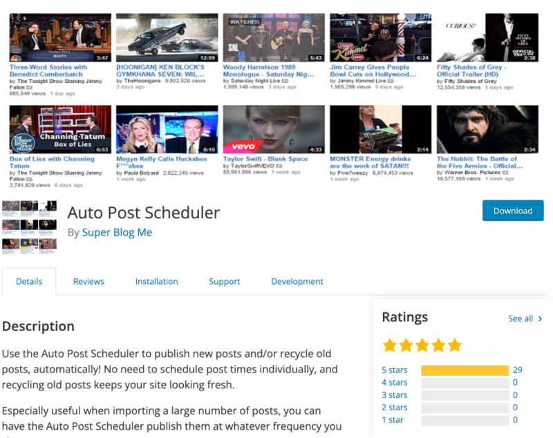 Auto Post Scheduler plugin