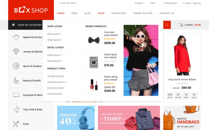 BoxShop eCommerce theme