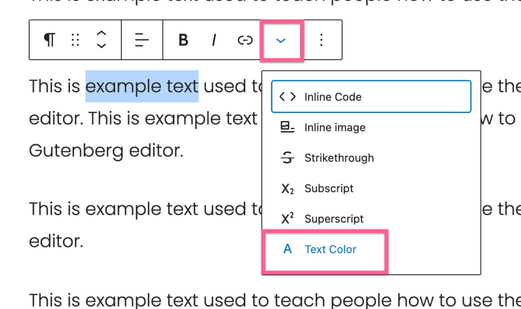 Change Text Color