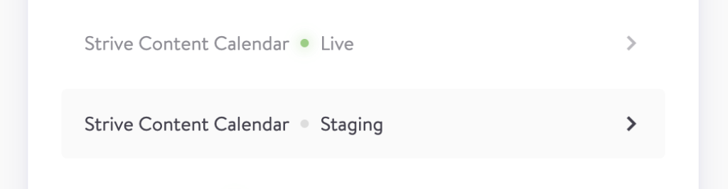 Choose Staging Site