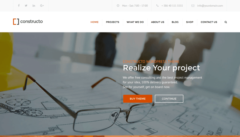 Constructo WP theme