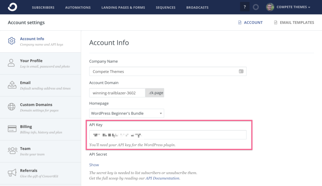 Convertkit Api Key