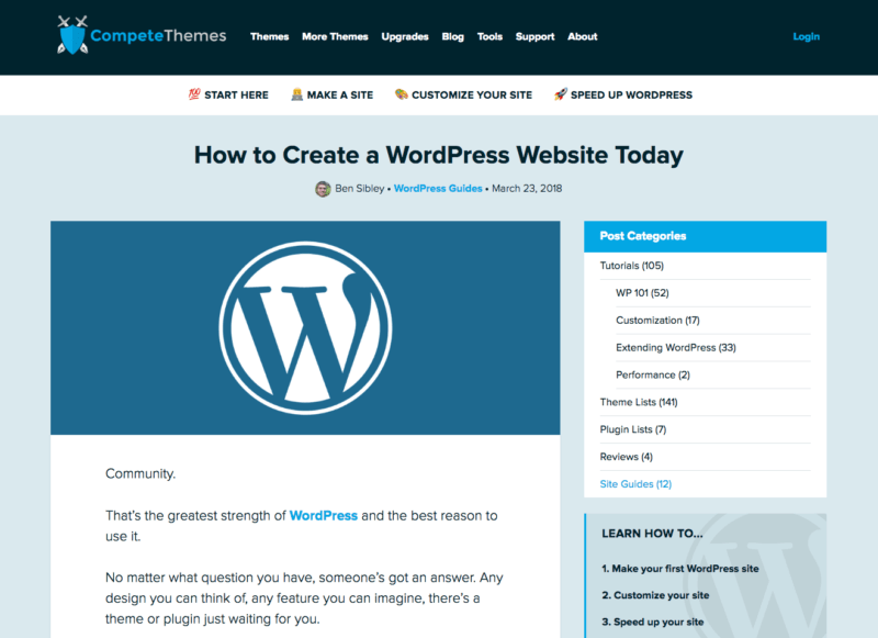 Create WordPress Site