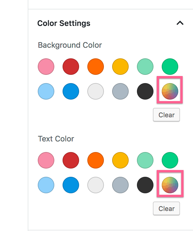 Custom Color Option