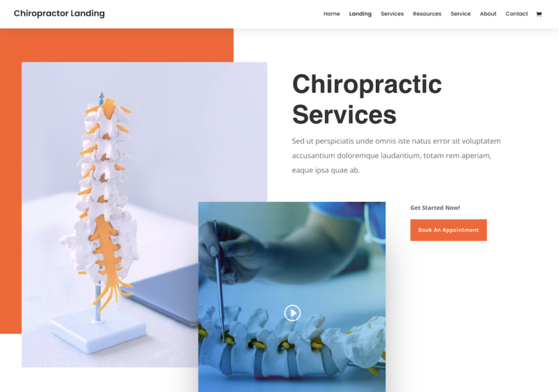 Divi chiropractor template