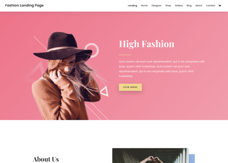 Divi fashion template