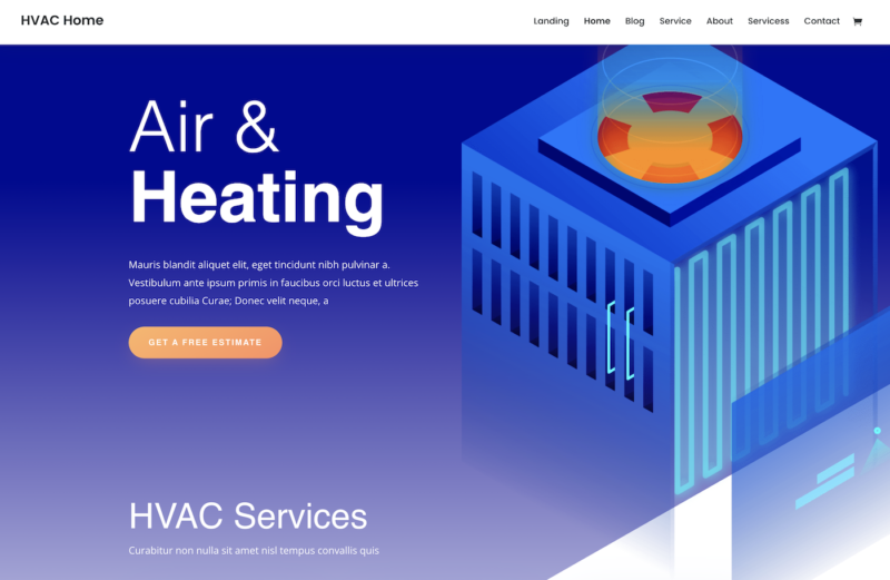 Divi HVAC template