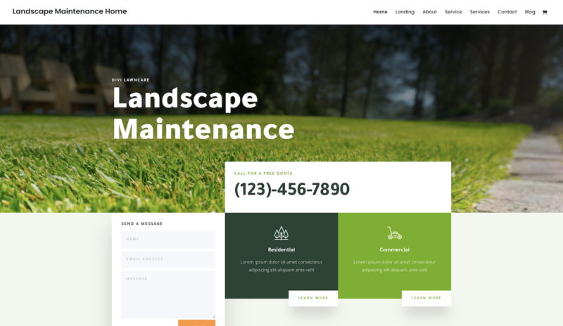 Divi Landscaping theme