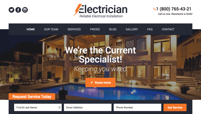 Electrician WordPress Theme