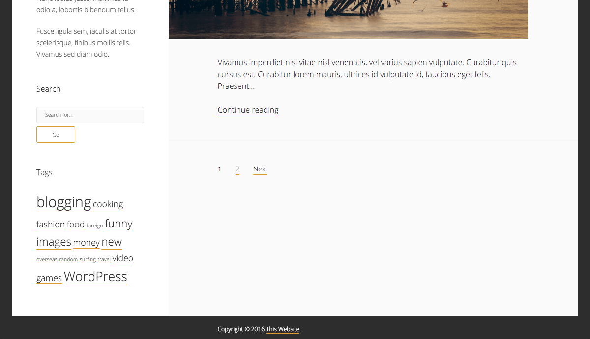 Custom footer text