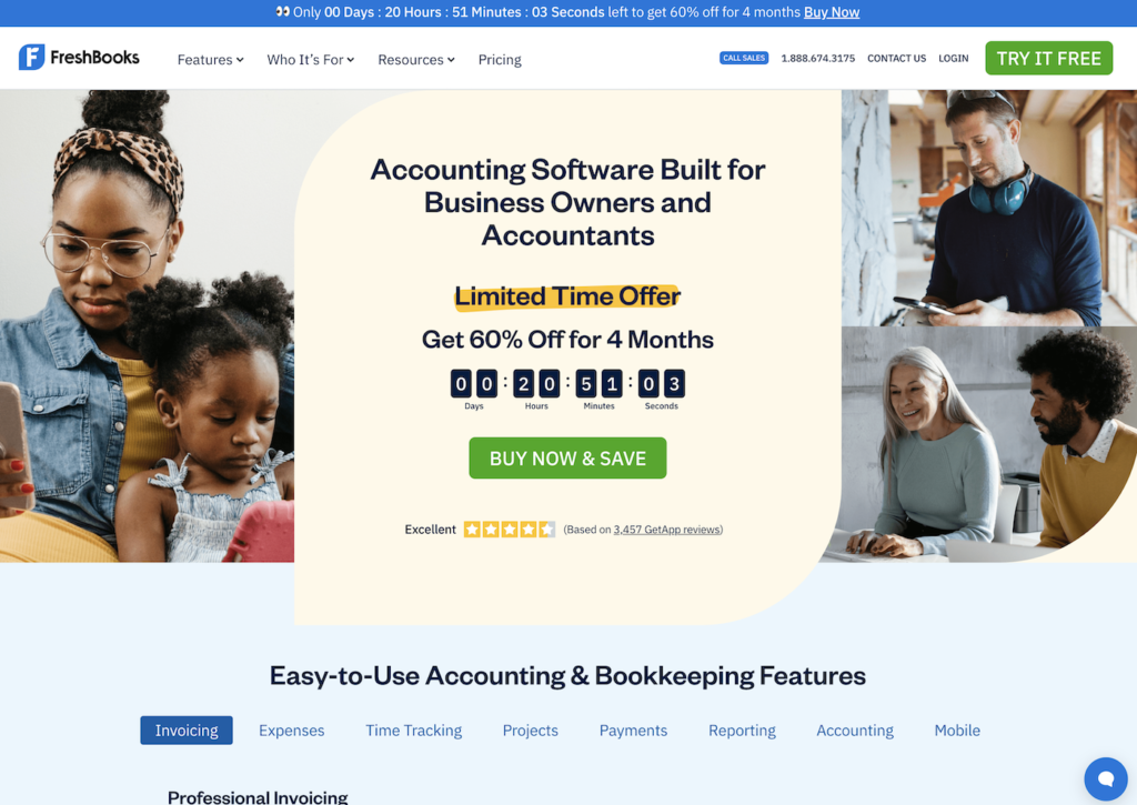 Freshbooks Website