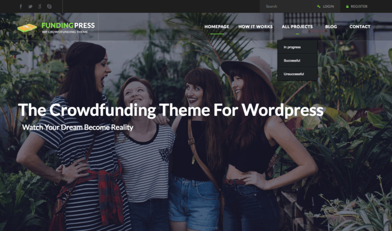 Fundingpress WordPress theme