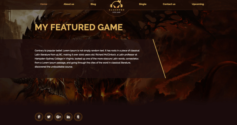 GamerPro WordPress theme