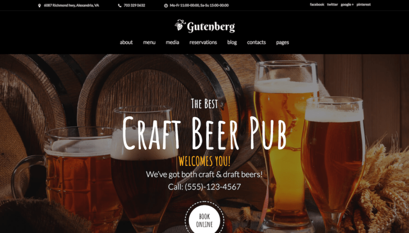 GutenBerg craft beer theme