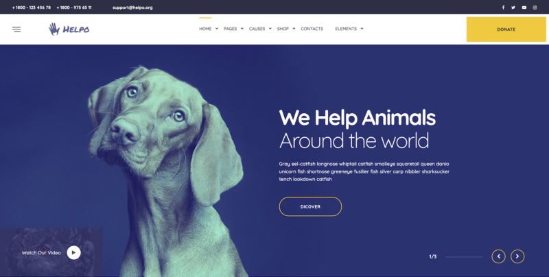 Helpo charity crowdfunding theme