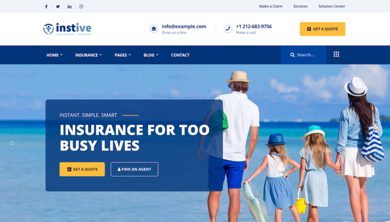 Instive Insurance Theme