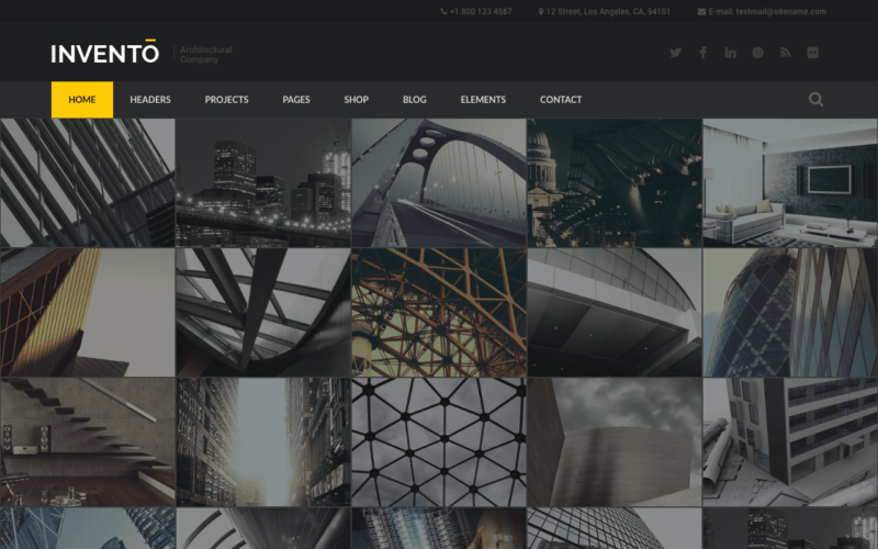 Invento WordPress theme for architects