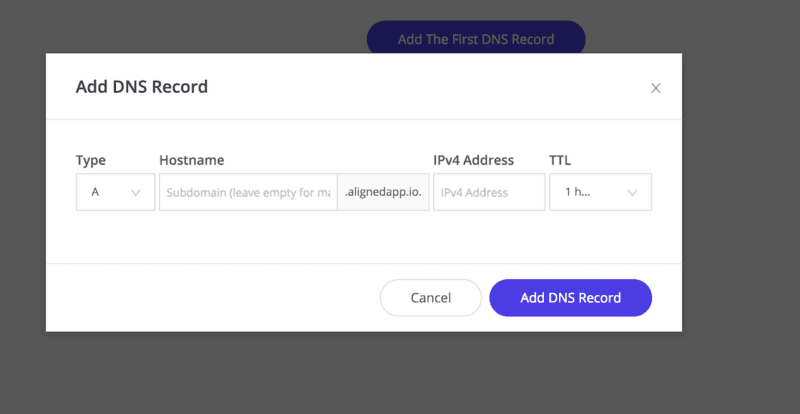 Kinsta Example A Record