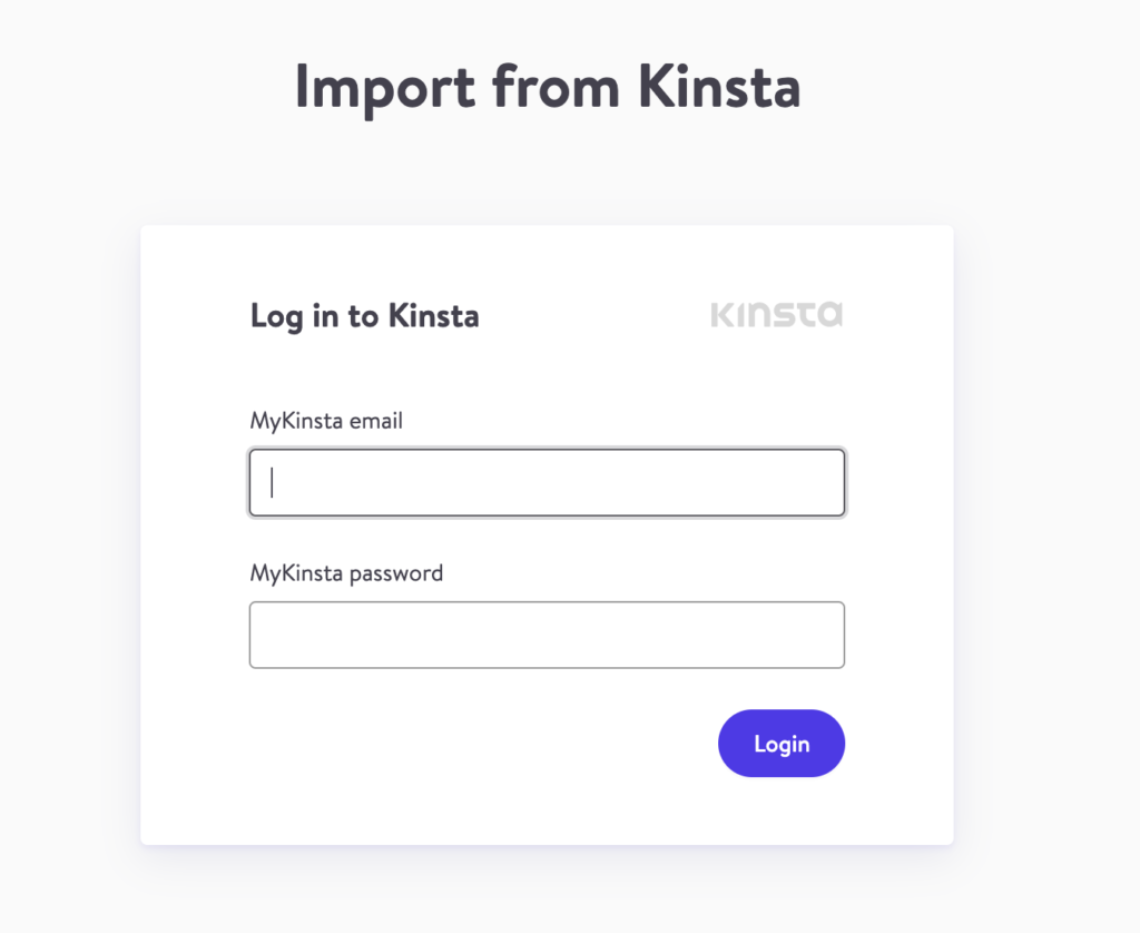 Kinsta Login