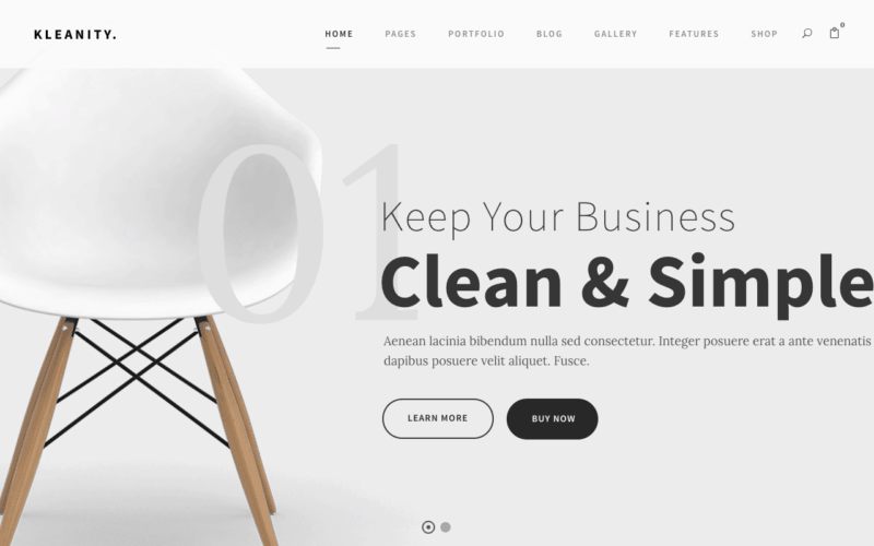 Kleanity modern theme