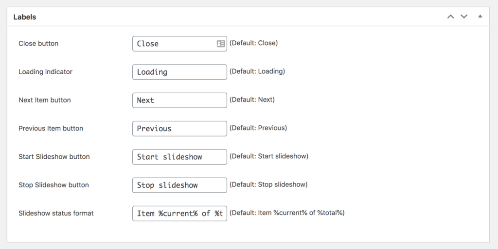 Label Settings