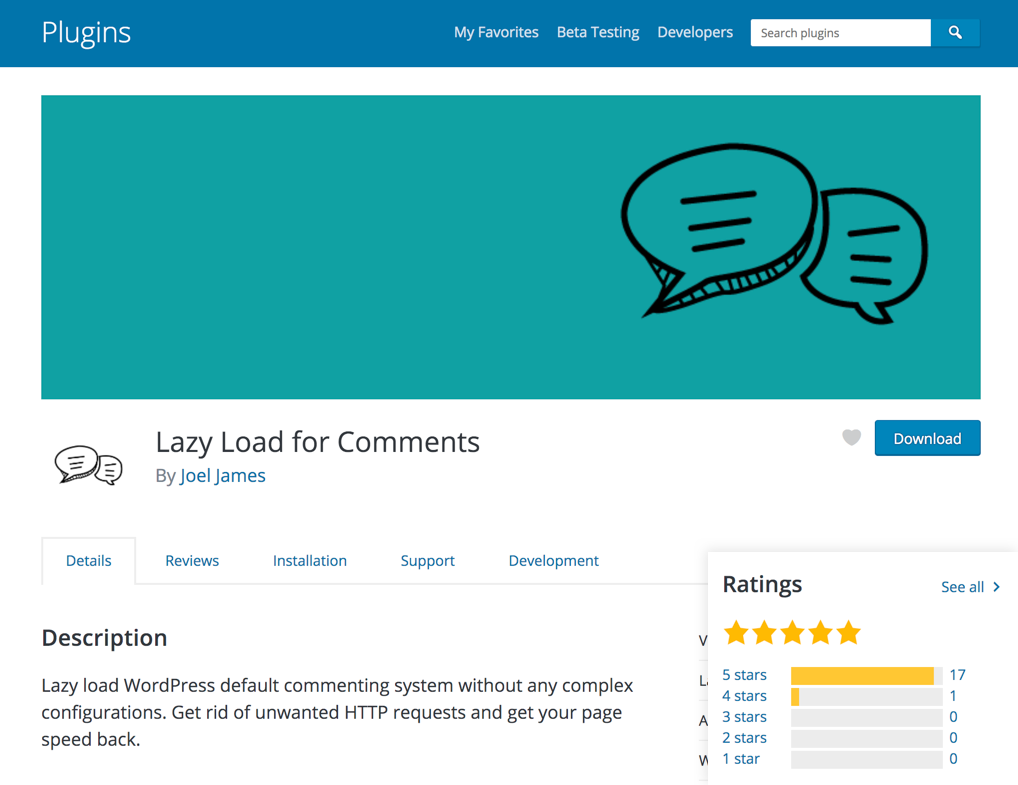 Lazy Load Comments Plugin