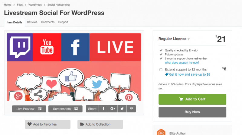 Livestream Social For WordPress