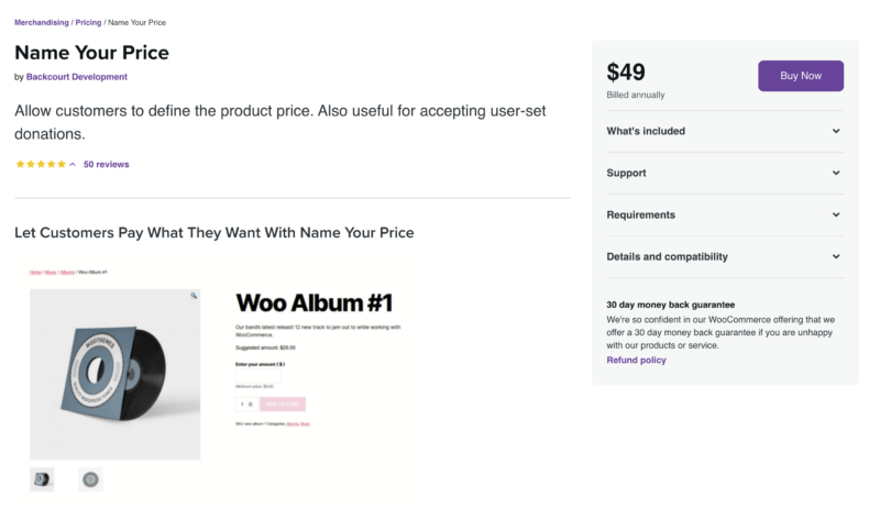 Name Your Price plugin