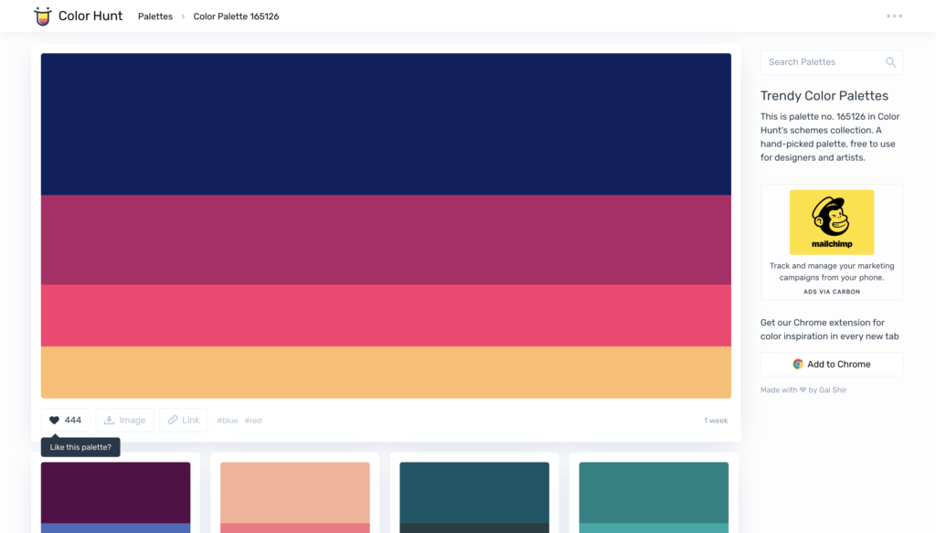 Palette Page