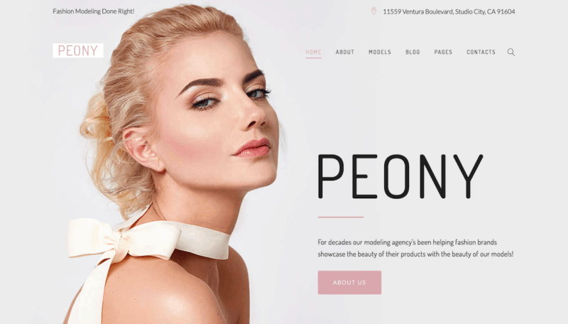 Peony modelling theme