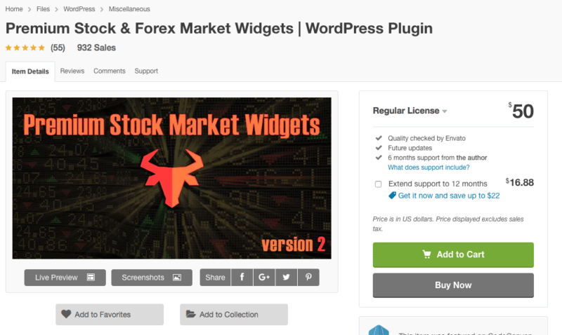 Premium Stock Market Widgets