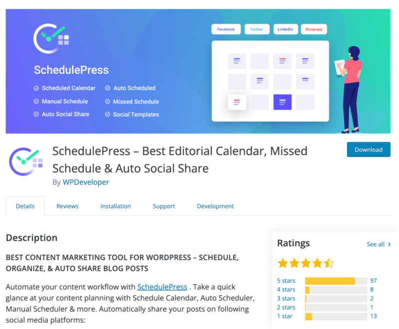 SchedulePress plugin