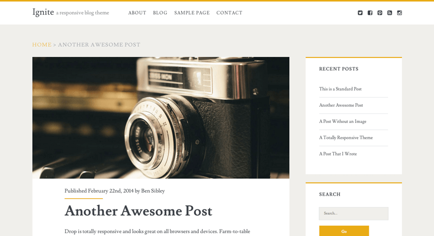 Ignite WordPress theme