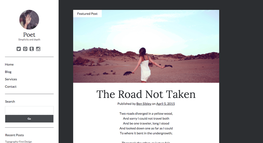 Poet WordPress theme