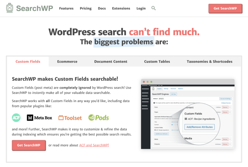 SearchWP plugin