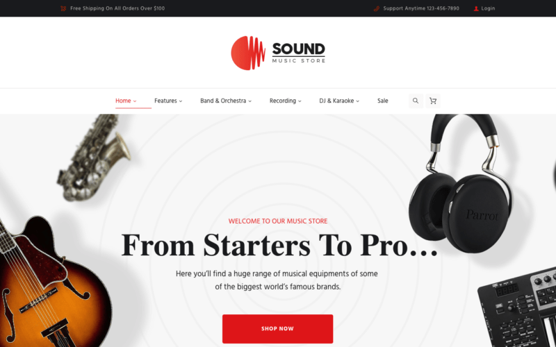 Sound music store theme