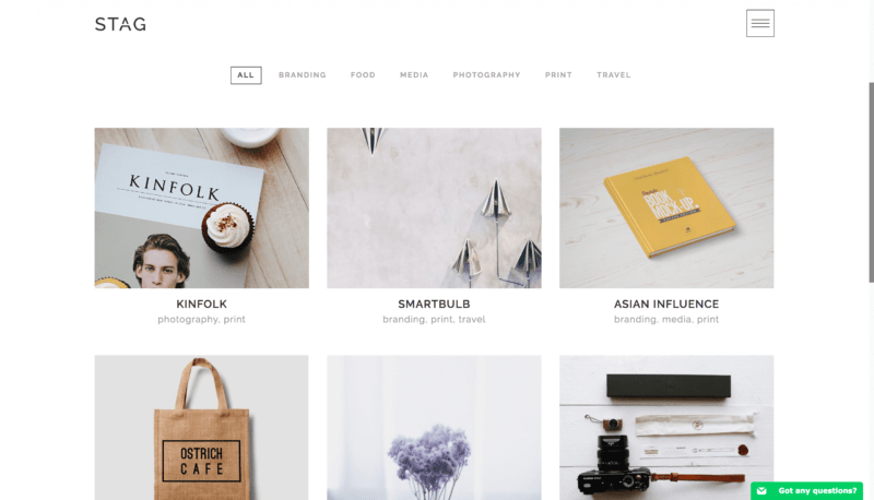 Stag portfolio WordPress theme