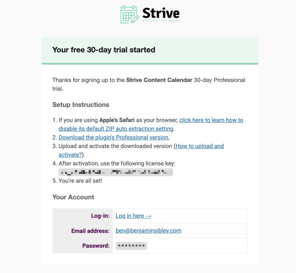 Strive Email