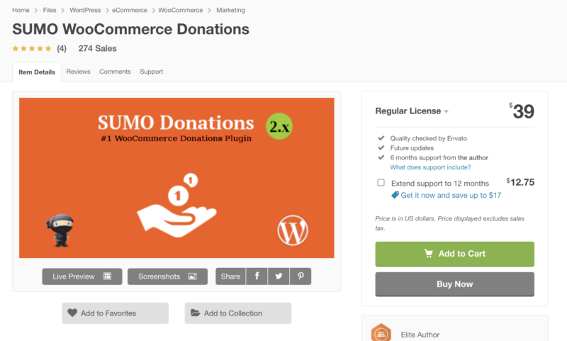 SUMO WooCommerce Donations