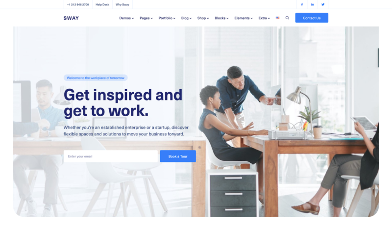 Sway coworking space template