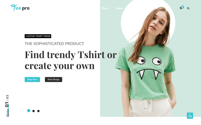 TEEPRO t-shirt store theme