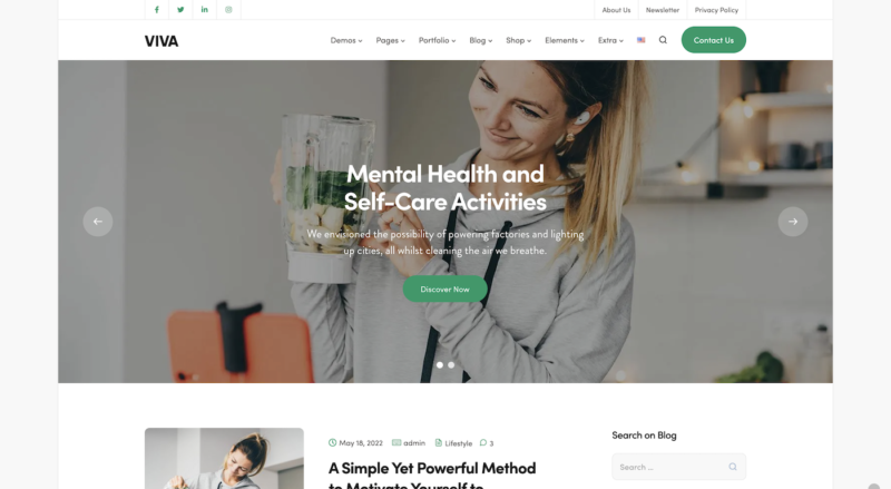 Viva health blog template