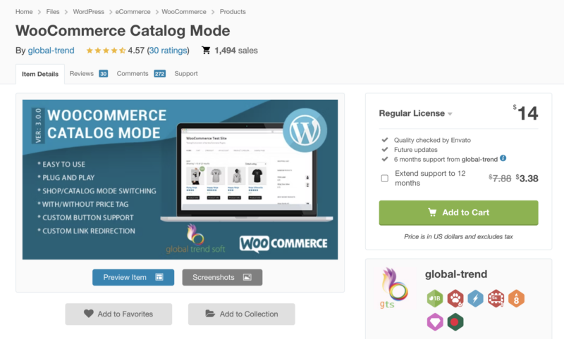 WooCommerce Catalog Mode plugin