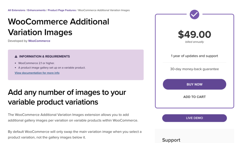 WooCommerce Additional Variation Images